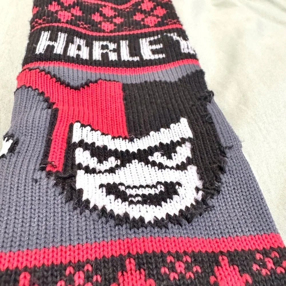 DC Comics Harley Quinn Socks in Red Gray Black OS